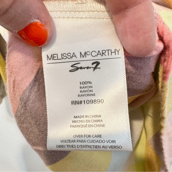 Seven7 Melissa McCarthy Pastel Gingham Boho Tunic Blouse Spring Easter Outfit 3X - Picture 4 of 9